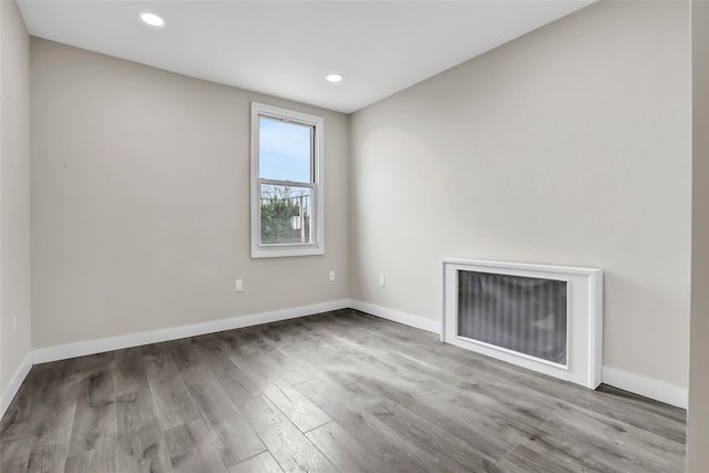 305 Union Ave, New Rochelle, NY 10801 - unfurnished room with wood finished floors, baseboards, and recessed lighting
