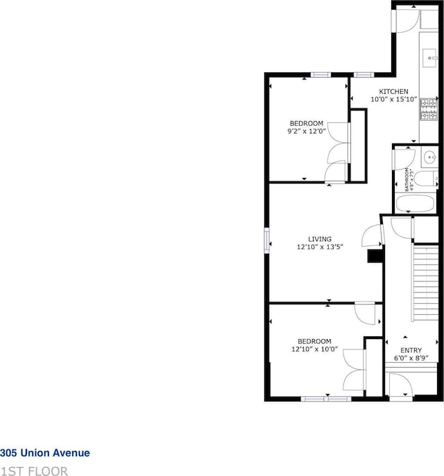 305 Union Ave, New Rochelle, NY 10801 - floor plan / room layout