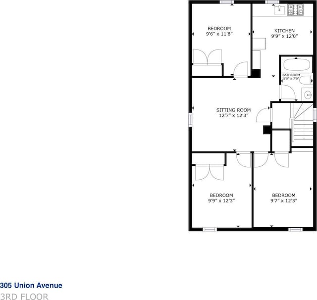 305 Union Ave, New Rochelle, NY 10801 - home floor plan