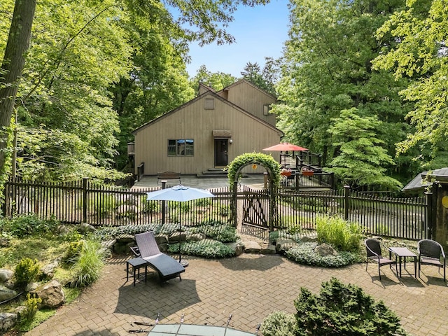 20 Old Farm Ln, Garrison, NY 10524 - view of patio / terrace with a fenced front yard