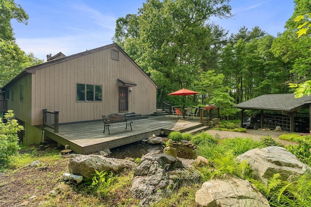 20 Old Farm Ln, Garrison, NY 10524 - back of house featuring a wooden deck