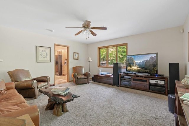 20 Old Farm Ln, Garrison, NY 10524 - living area featuring ceiling fan and carpet