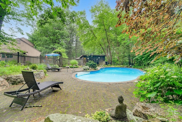 20 Old Farm Ln, Garrison, NY 10524 - view of swimming pool with a patio and a storage unit