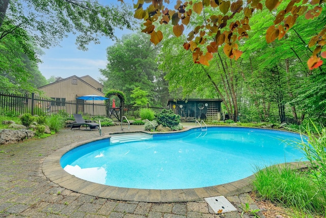 20 Old Farm Ln, Garrison, NY 10524 - view of swimming pool featuring a patio area and an outdoor structure