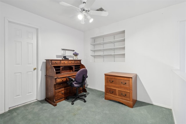 30 Joyces Way, Bay Shore, NY 11706 - carpeted home office with a ceiling fan and baseboards