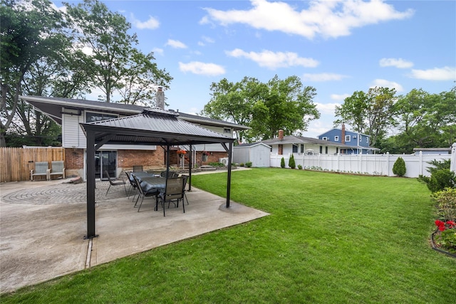 24 Sugarwood Ln, Commack, NY 11725 - view of yard with a patio area and a gazebo