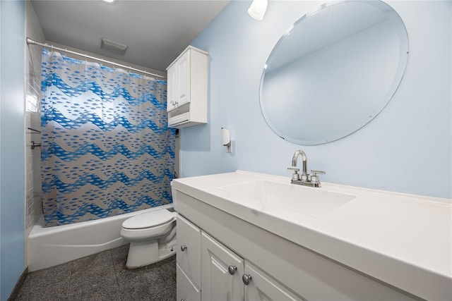 24 Sugarwood Ln, Commack, NY 11725 - bathroom featuring vanity, toilet, and shower / bath combination with curtain