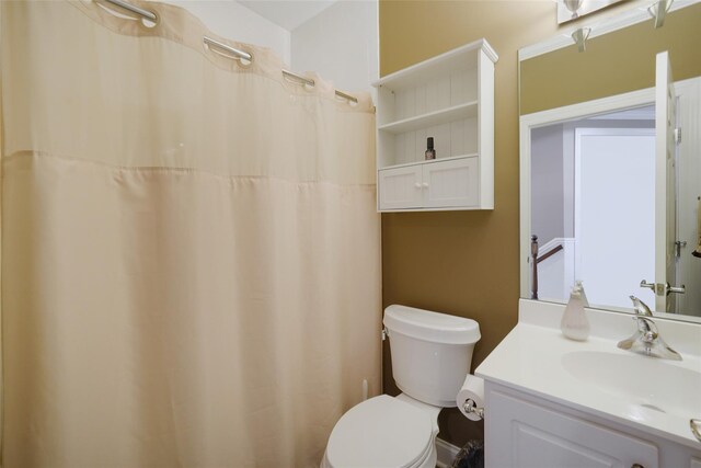 23 Sonata Ct, Lake Grove, NY 11755 - full bath with toilet, vanity, and a shower with shower curtain