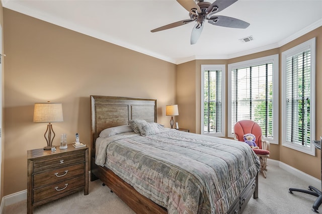 23 Sonata Ct, Lake Grove, NY 11755 - bedroom featuring light colored carpet, baseboards, multiple windows, and ornamental molding