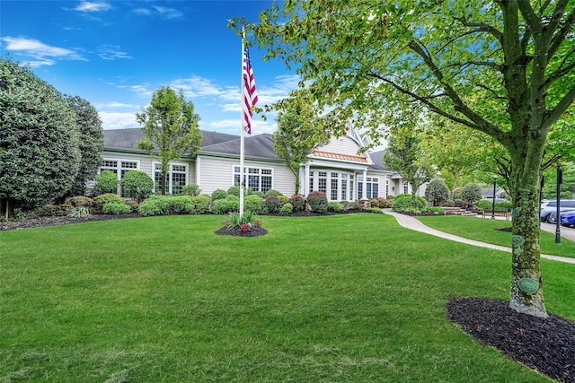 23 Sonata Ct, Lake Grove, NY 11755 - view of front of home with a front lawn