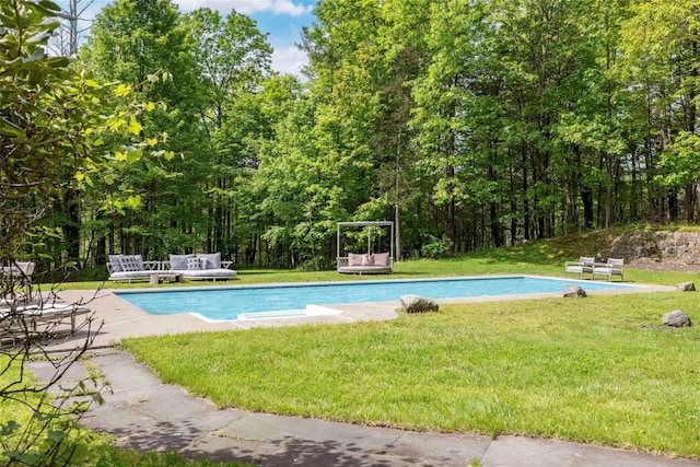 16 Juniper Ln, Woodstock, NY 12498 - outdoor pool with a lawn and a patio