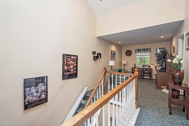 38 The Mews, Syosset, NY 11791 - corridor featuring an upstairs landing and carpet