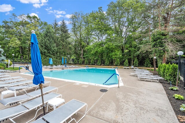 38 The Mews, Syosset, NY 11791 - community pool featuring a patio area
