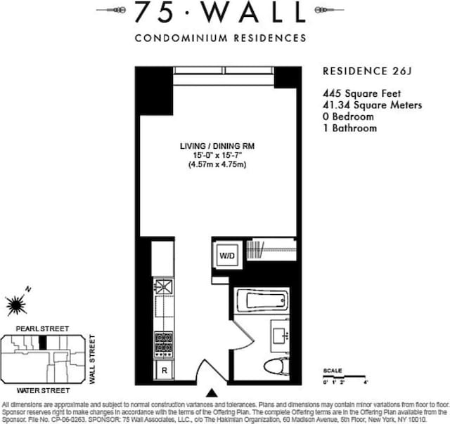 75 Wall St Unit 26J, New York Manhattan, NY 10005 - home floor plan