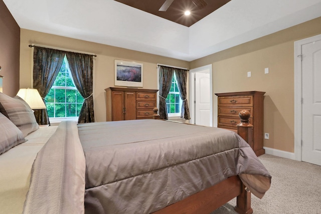 390 Lakeside Rd, Newburgh, NY 12550 - carpeted bedroom with baseboards and a ceiling fan