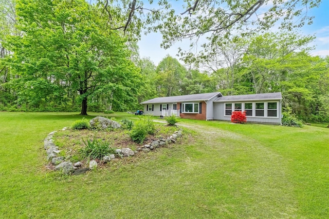 218 Johnson Rd, Wingdale, NY 12594 - view of front of home with a front lawn