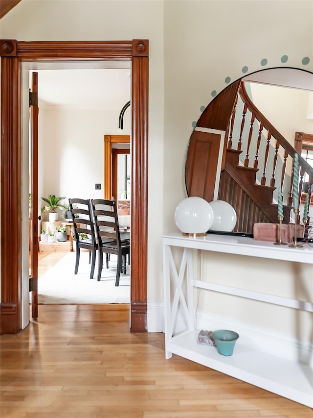 511 Grand Ave, Newburgh, NY 12550 - stairway featuring wood finished floors