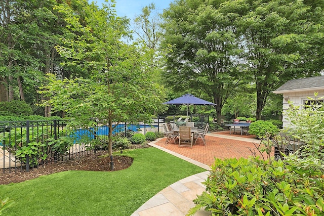 2 Shady Meadow Ln, Syosset, NY 11791 - view of yard with a patio area and outdoor dining space