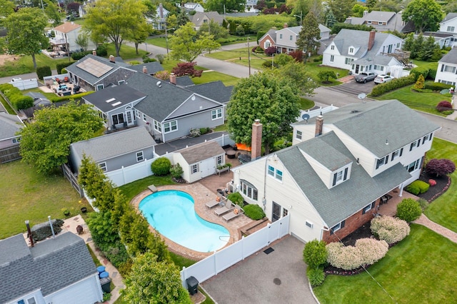 6 W Shore Rd, Bay Shore, NY 11706 - aerial perspective of suburban area featuring a pool area