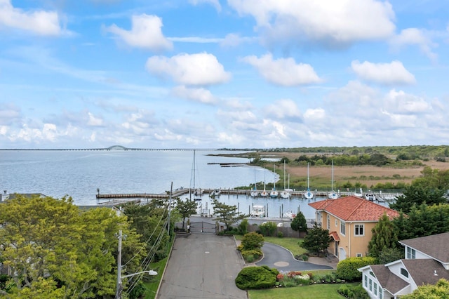 6 W Shore Rd, Bay Shore, NY 11706 - water view featuring a boat dock and boat lift