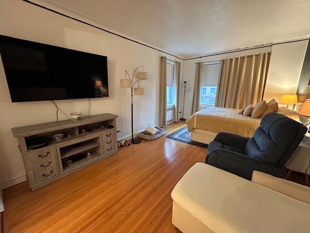 86-10 34th Ave Unit 624, Jackson Heights, NY 11372 - bedroom with light wood-type flooring