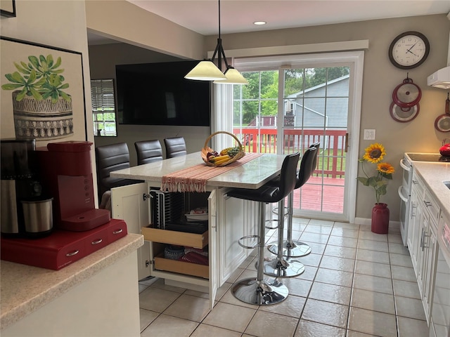 6 Windmill Rd, Poughkeepsie, NY 12601 - dining space featuring baseboards, recessed lighting, and light tile patterned flooring