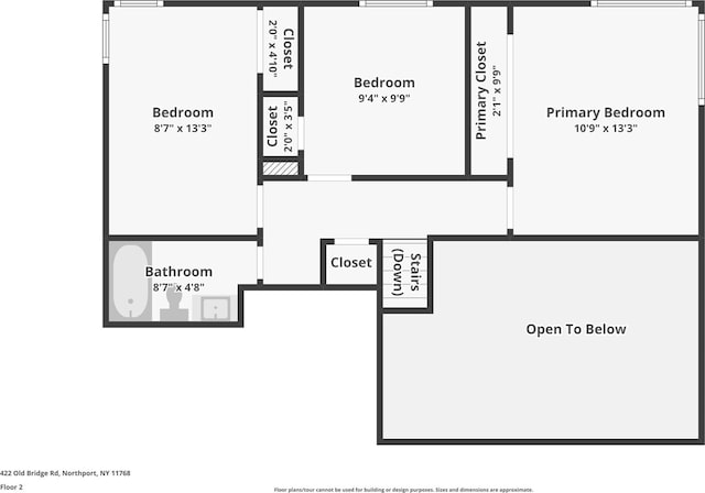 422 Old Bridge Rd, Northport, NY 11768 - floor plan / room layout