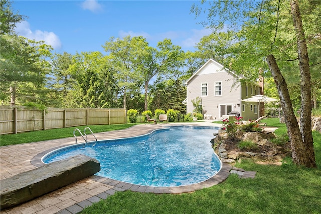79 Oakside Rd, Smithtown, NY 11787 - view of pool with a patio and a fenced backyard