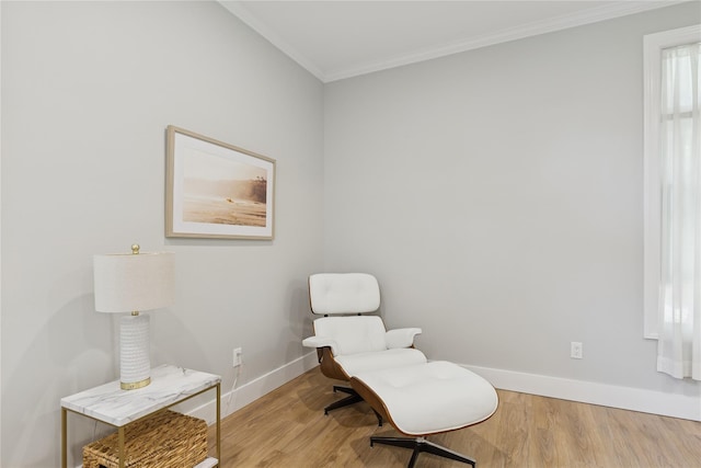 79 Oakside Rd, Smithtown, NY 11787 - sitting room with ornamental molding and wood finished floors