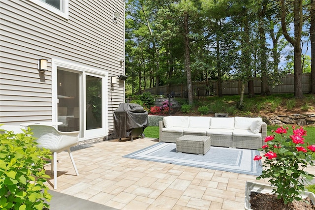 79 Oakside Rd, Smithtown, NY 11787 - view of patio featuring outdoor lounge area and a grill