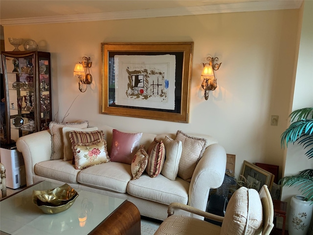26910 Grand Central Pkwy Unit 8N, Floral Park, NY 11005 - living area with crown molding