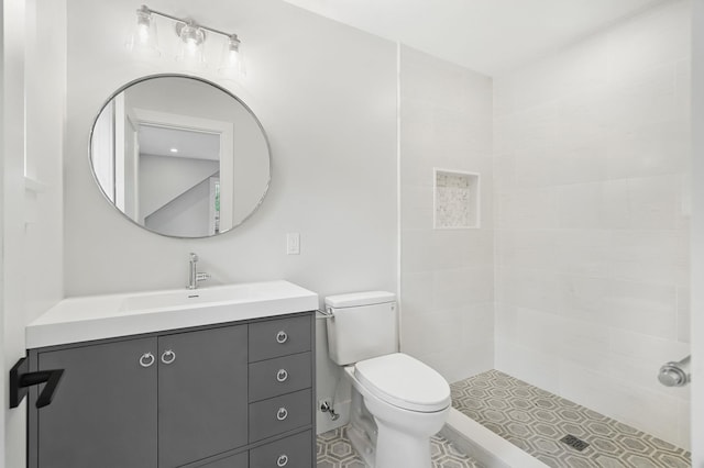 2 Lavender Ln, Rye, NY 10580 - bathroom featuring vanity, toilet, and tiled shower
