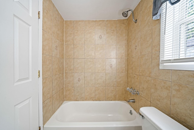 218 Beaver Dr, Mastic Beach, NY 11951 - bathroom with toilet and shower / bath combination
