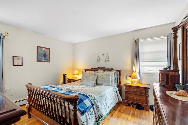1A Ward St, Suffern, NY 10901 - bedroom featuring light wood-style floors and a baseboard radiator