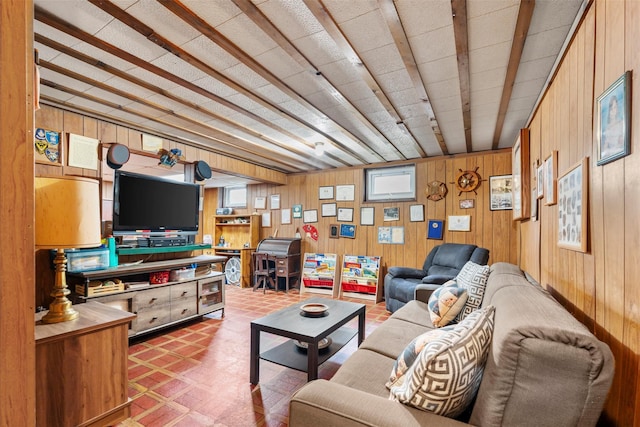 1A Ward St, Suffern, NY 10901 - living room featuring wooden walls and light flooring