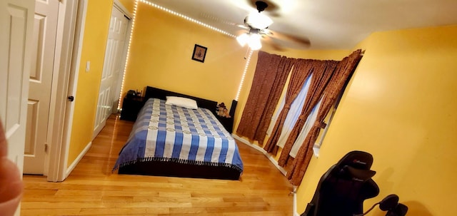8439 130th St, Kew Gardens, NY 11415 - bedroom featuring wood finished floors and ceiling fan