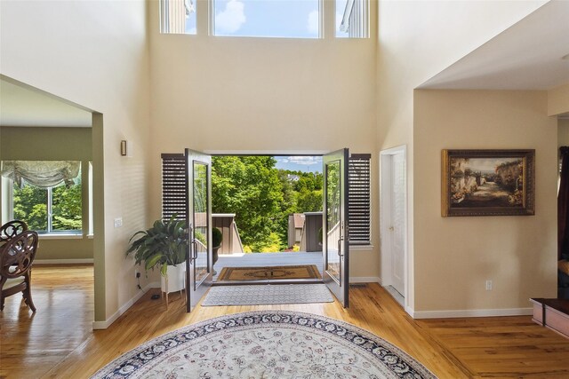 96 Cherry Hill Ct, Briarcliff Manor, NY 10510 - foyer featuring a high ceiling, light wood finished floors, and baseboards