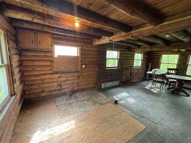 68 Union School Rd, Montgomery, NY 12549 - miscellaneous room with wooden ceiling with exposed beams