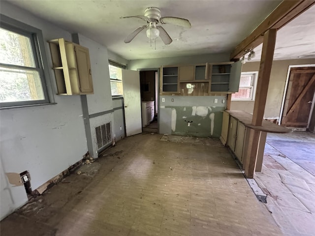 68 Union School Rd, Montgomery, NY 12549 - kitchen featuring ceiling fan and open shelves