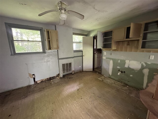 68 Union School Rd, Montgomery, NY 12549 - kitchen with open shelves and ceiling fan