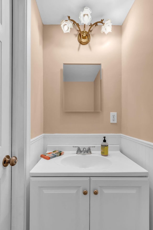 2103 Kings Way Unit 2103, Carmel, NY 10512 - bathroom with vanity and a wainscoted wall
