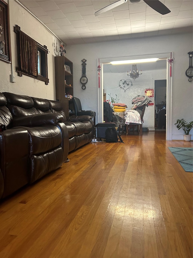 7047 Nansen St, Forest Hills, NY 11375 - living area featuring wood finished floors