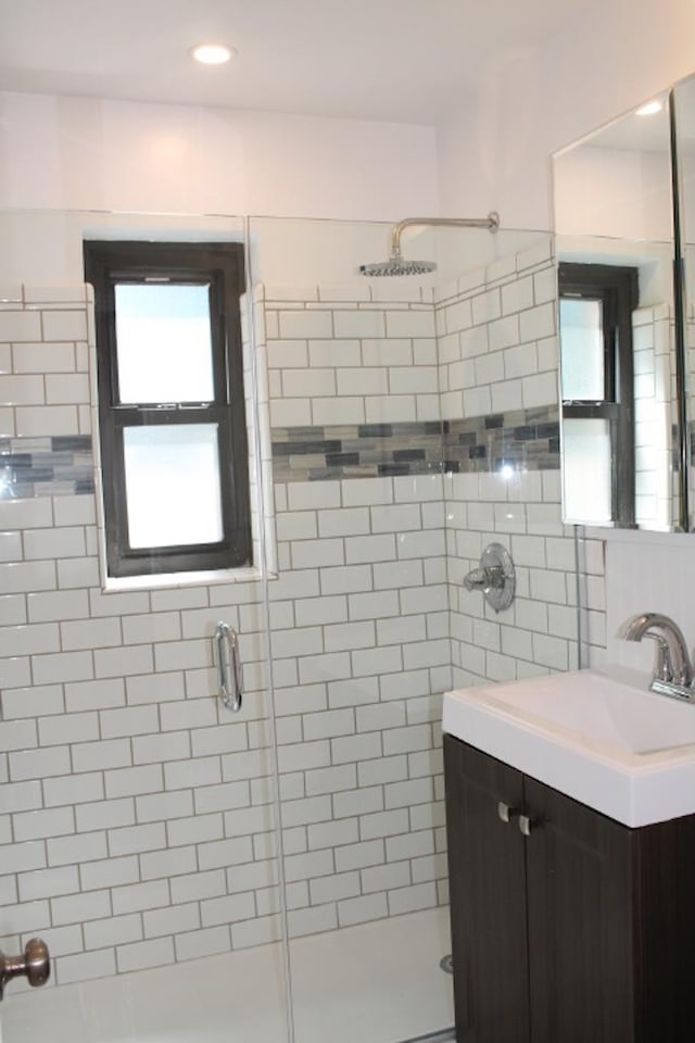 51 White Oak Unit 1H, New Rochelle, NY 10801 - bathroom featuring a shower stall and vanity