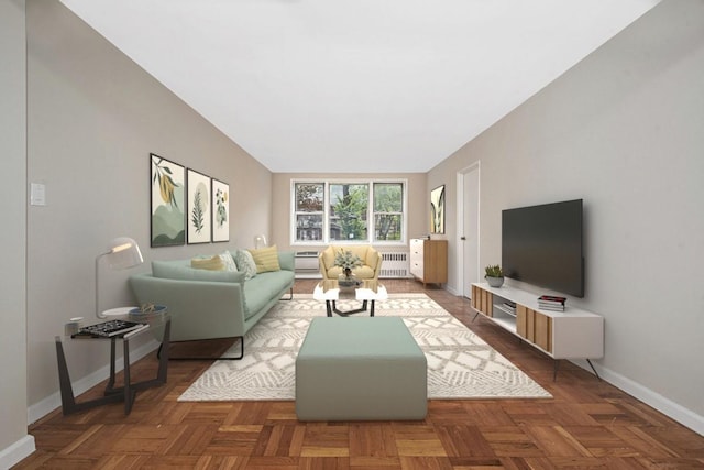 609 Kappock St Unit 3F, Bronx, NY 10463 - living room with radiator and baseboards