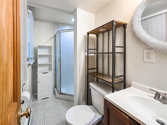 241 Summit Park Rd, Spring Valley, NY 10977 - full bathroom with a shower stall, toilet, tile patterned floors, and vanity