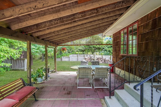 29 Patchogue Rd, Sound Beach, NY 11789 - view of patio featuring outdoor dining area