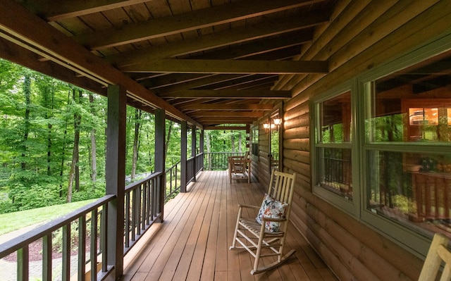 1206 Hollow Rd, Clinton Corners, NY 12514 - view of wooden deck