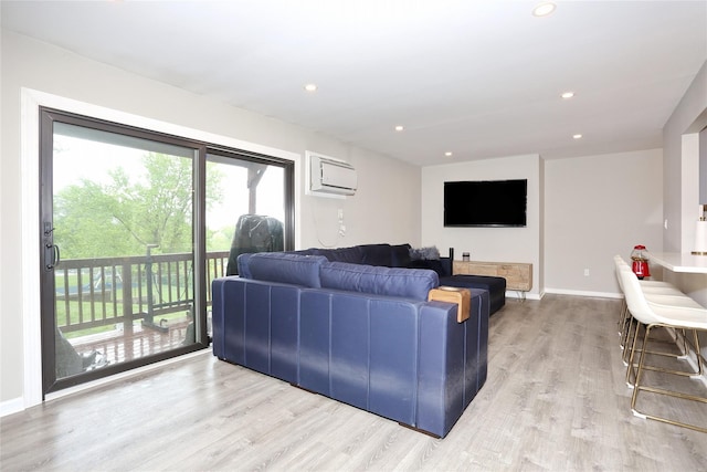 221 Richard Ct, Pomona, NY 10970 - living area featuring light wood-style floors, recessed lighting, and baseboards
