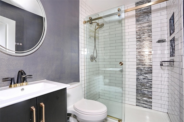 221 Richard Ct, Pomona, NY 10970 - bathroom featuring toilet, a shower stall, and vanity