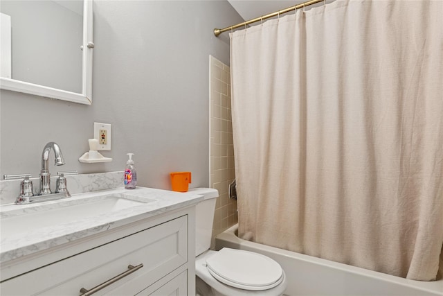 241 Fairview Cir, Middle Island, NY 11953 - full bath featuring shower / tub combo with curtain, vanity, and toilet
